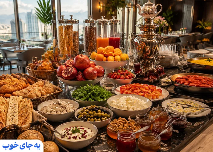 بوفه صبحانه هتل های 4 ستاره تهران